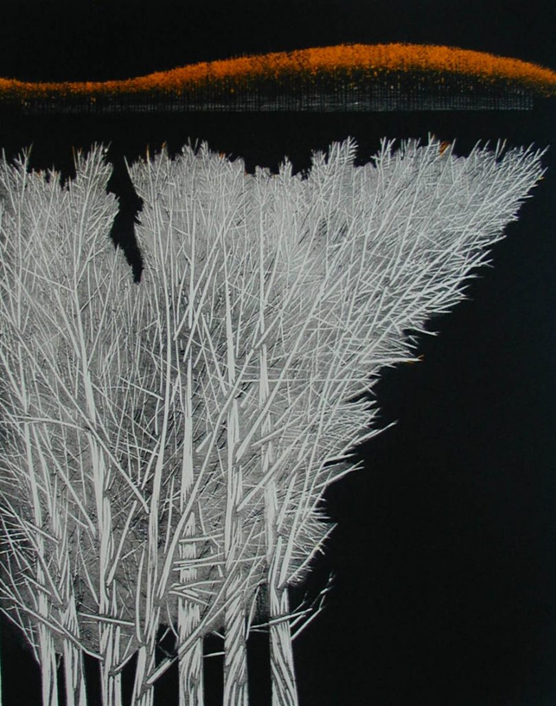 Light Moon Purified Night No 3 (red) by Yoshikazu Tanaka