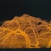 New Moon Weeping Old Cherry Tree (yellow) by Yoshikazu Tanaka