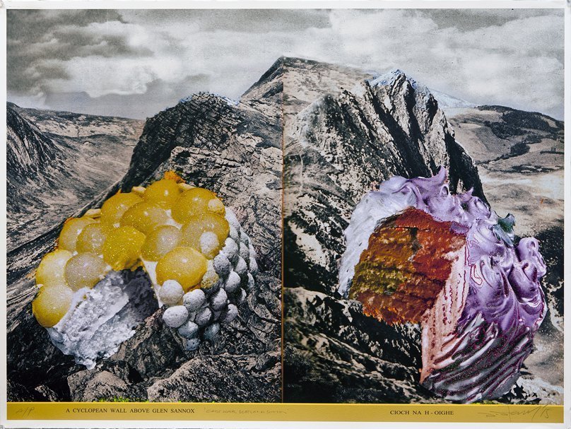 A Cyclopean Wall Above Glen Sannox and Cioch Na H Oighe by David Ferry