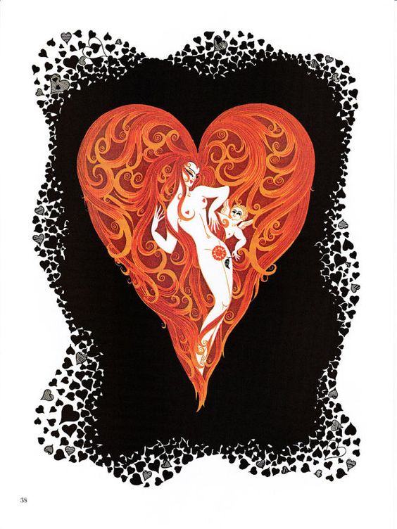 Ace of Hearts by Erte
