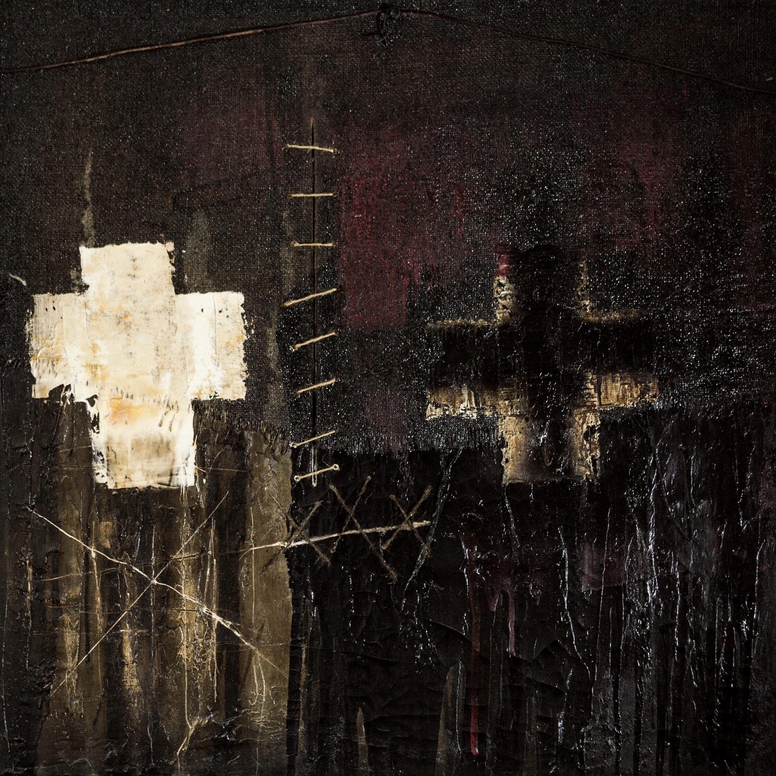 Maroon-2016_Ian-Wilkinson_Mixed-Media-on-Canvas_81x81cm_£2500
